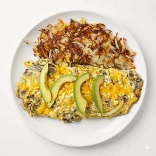 Steak and Avocado Omelette