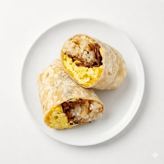 Breakfast Burrito Bacon or Sausage or Ham