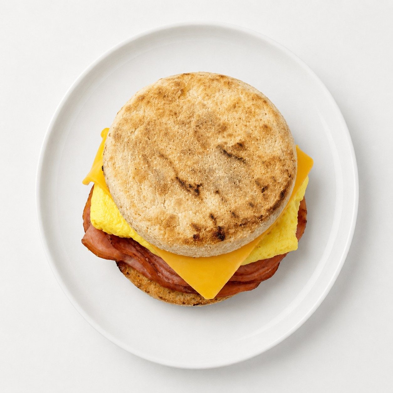 Ham, Egg & Cheese Muffin.