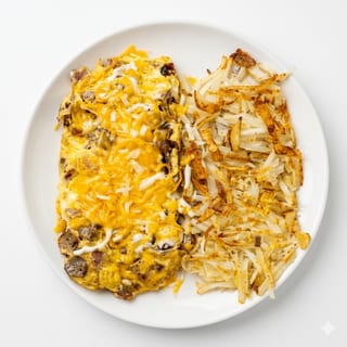 Sausage and Cheese Omelette