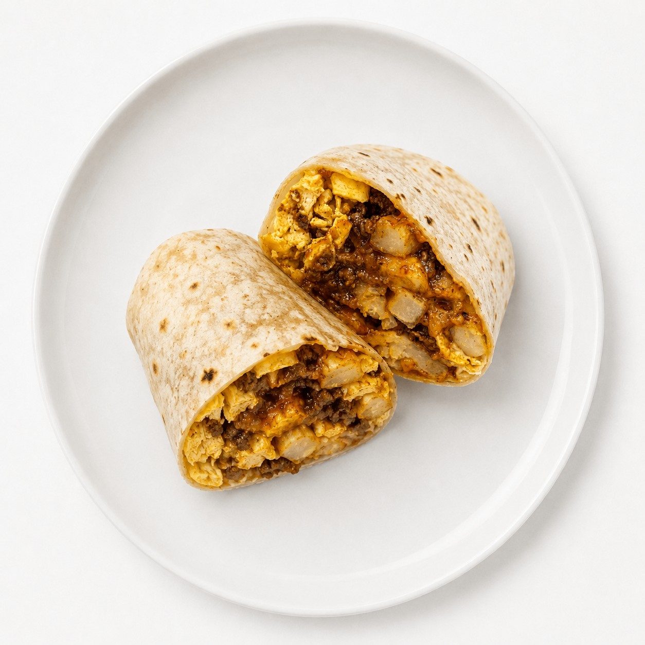 Chili Cheese, French Fry Breakfast Burrito.