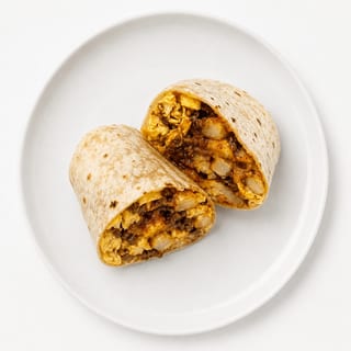Chili Cheese, French Fry Breakfast Burrito