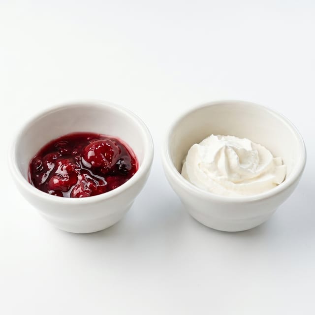 1 Side Strawberries & Whip Cream.